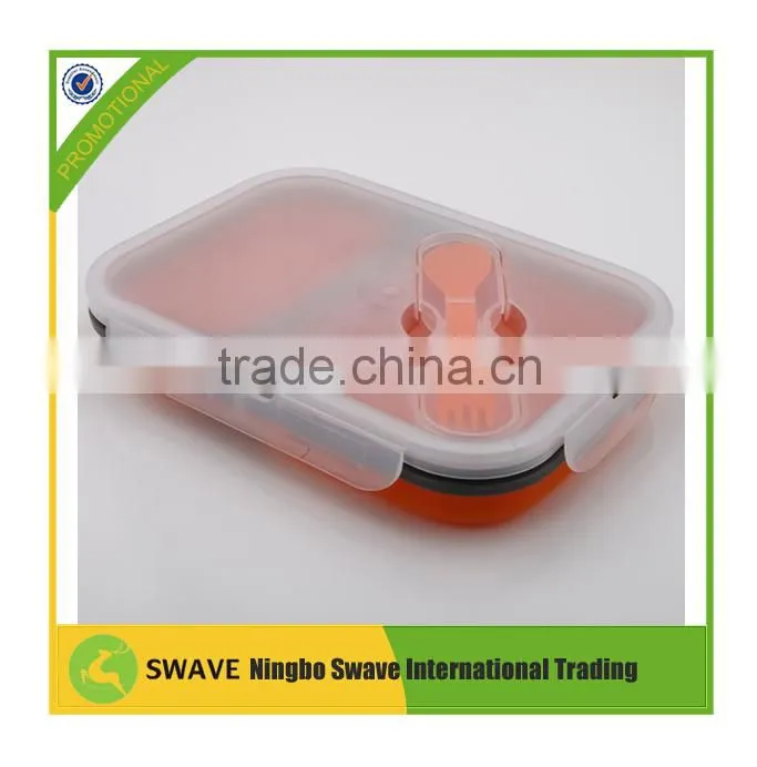 2014 new design silicone lunch box
