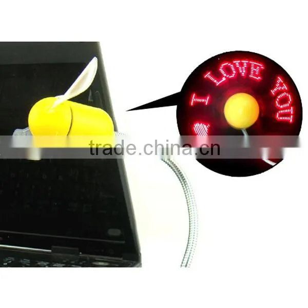 Novelty usb programmable led message fan