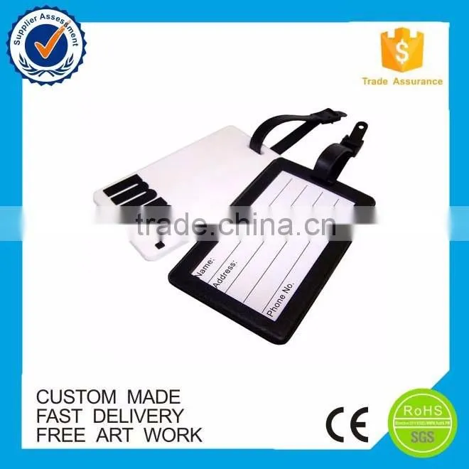 factory price 3D custom soft pvc luggage tag