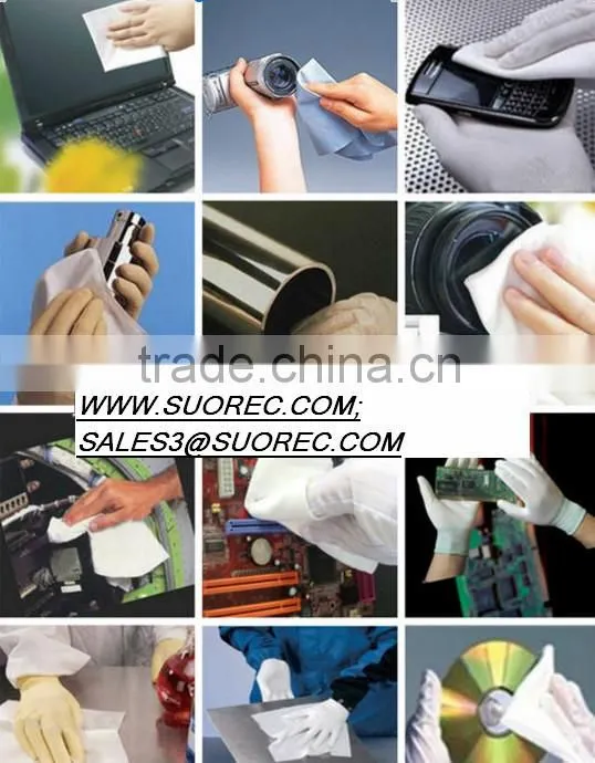 Laser cutting cleaning cloth, microfiber cleanroom wiper (4'' * 4'' / 6'' * 6 '' / 9'' * 9'' )