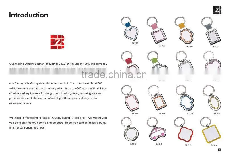 Metal Keychain Blank Keyring for souvenir