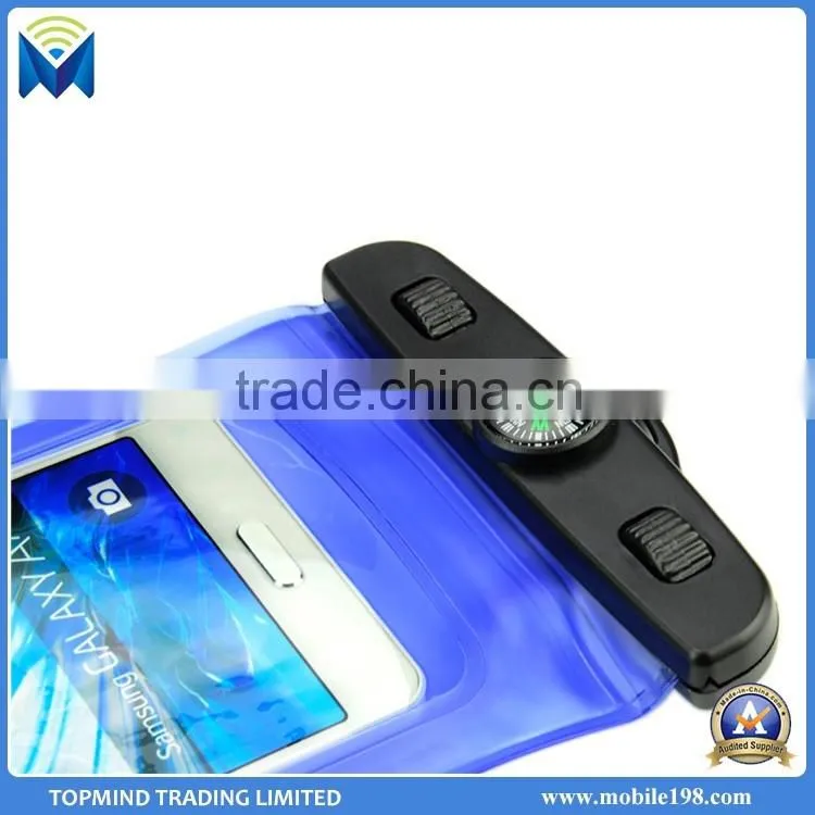 Cheap price waterproof smartphone bag, waterproof swimming bag with compass
