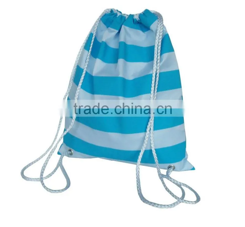 2016 New arrival wholesale 600D polyester Drawstring bags for girls ,polyester for body