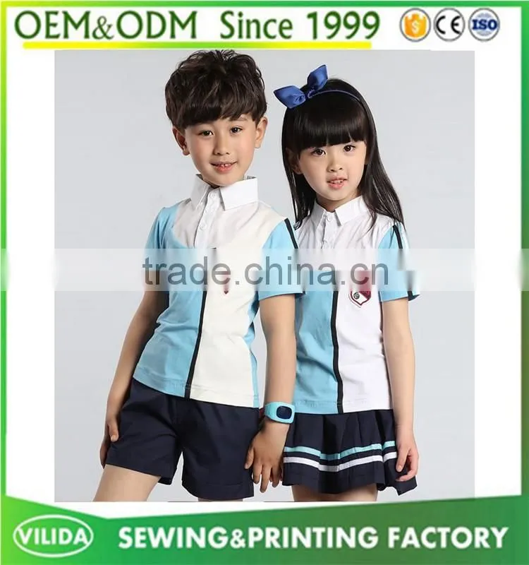 Guangzhou manufacture kindergarten uniform children's new design primary school uniform
