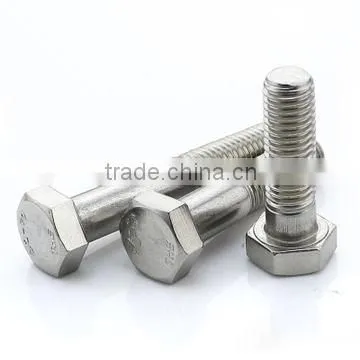 Made in china stainless steel hex head bolt 316