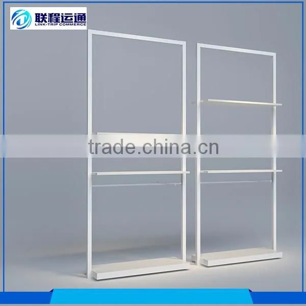 Good hairline brushed stainless steel clothes wall display