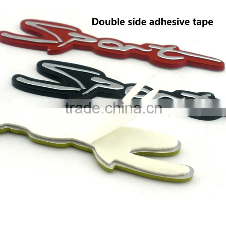 Plastic chrome letter sports car badges and emblems