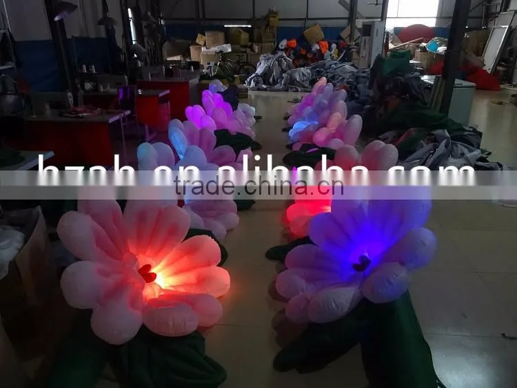 lighted inflatable flowers for decoration