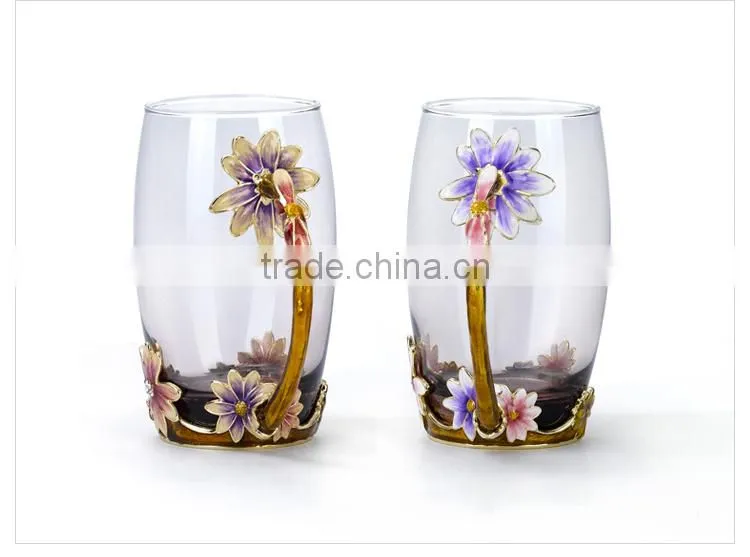 craft gift pewter handicraft enamel water glass gift package wedding gift business gift