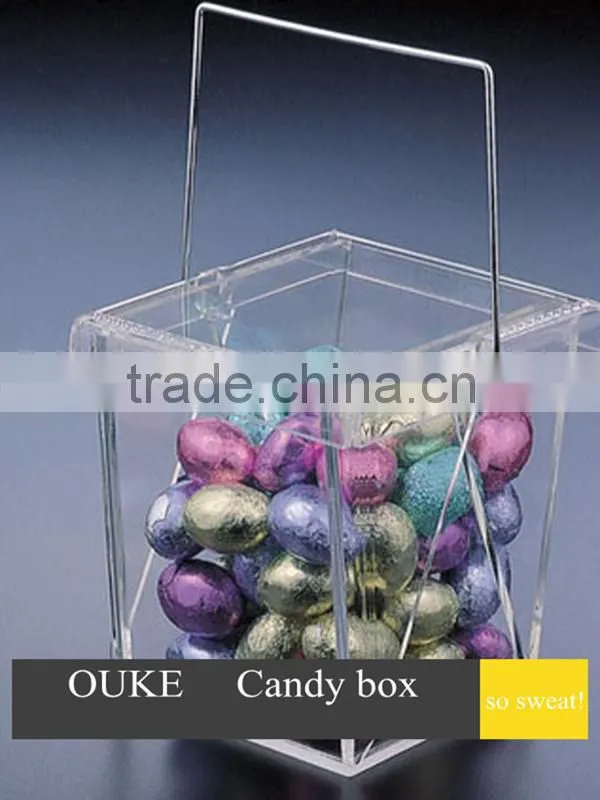 factory manufcturer acrylic cute Christmas candy boxes with lids