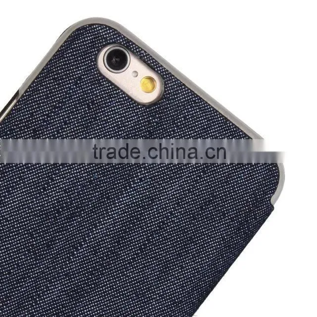 2015 latest popular style cowboy grain mobile phone case for apple iphone 6 plus