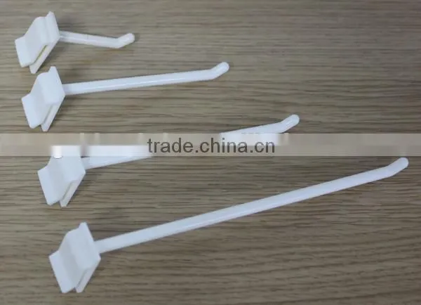 Supermarket single wire cardboard plastic hangning display hook for pegboard
