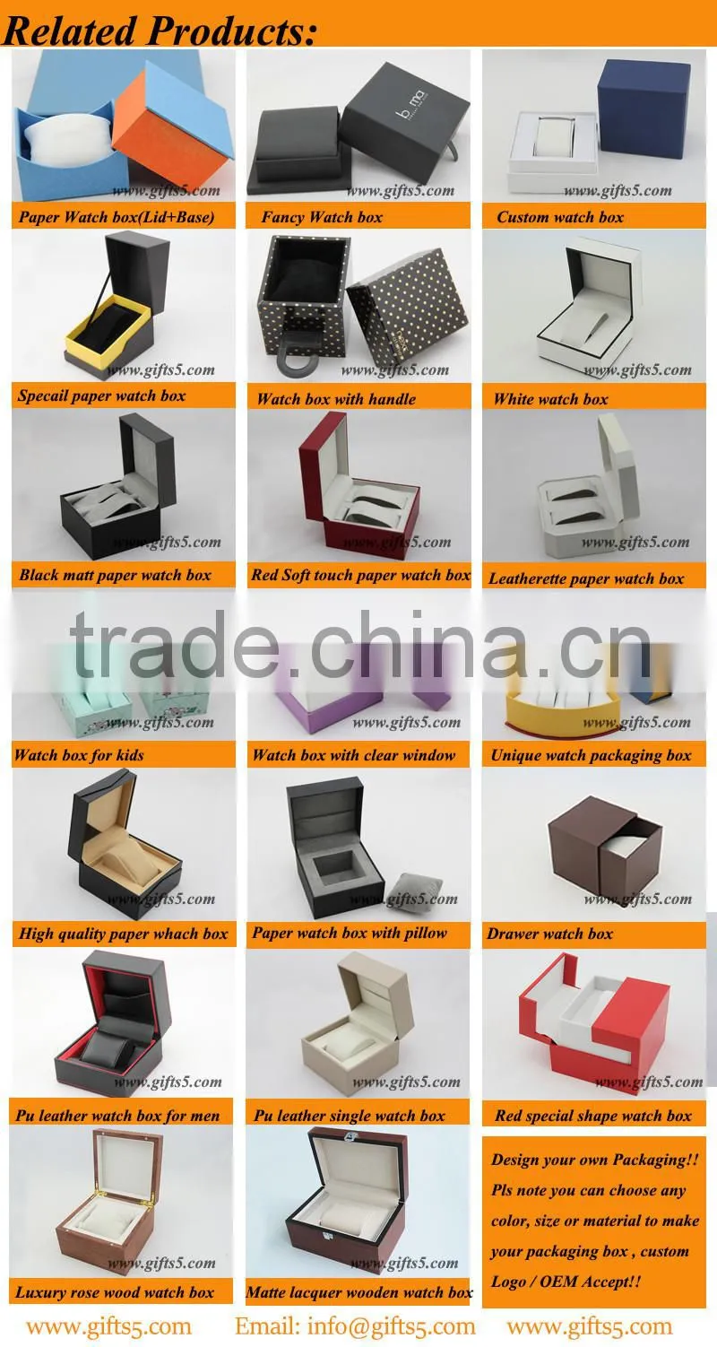 Fashion luxury watch box gift paper jewellery packaging box papepr watch box