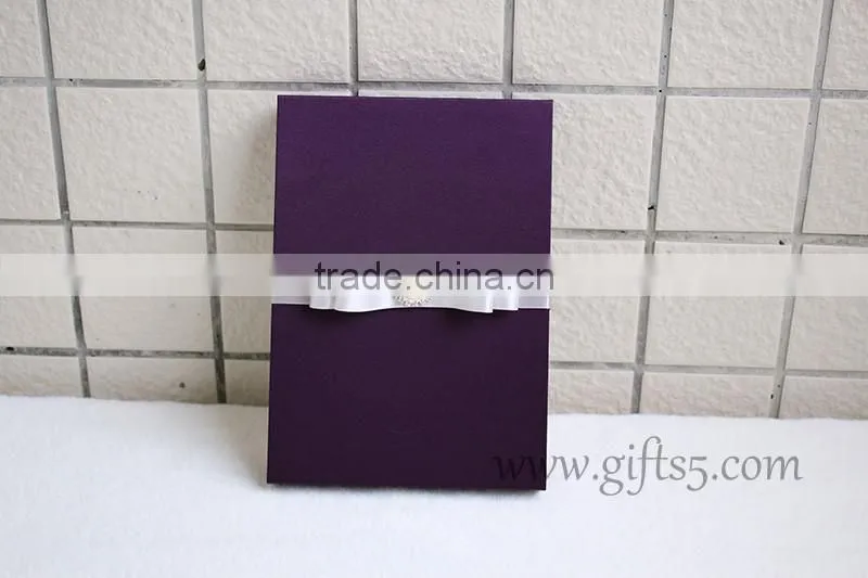 Custom Handmade Luxury Purple Wedding Gift Box for invitations