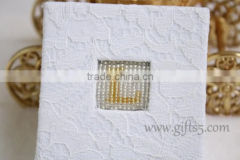 Custom Unique box for wedding rings for sale with beaded name plate of L