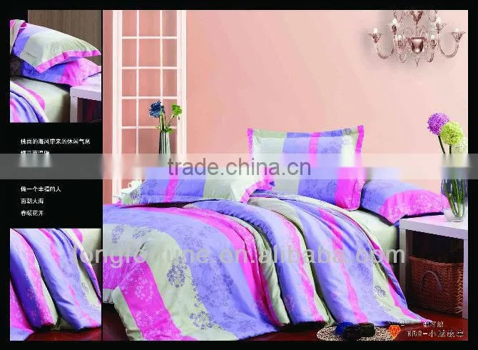 luxury reactive printed four pieces bedding set
