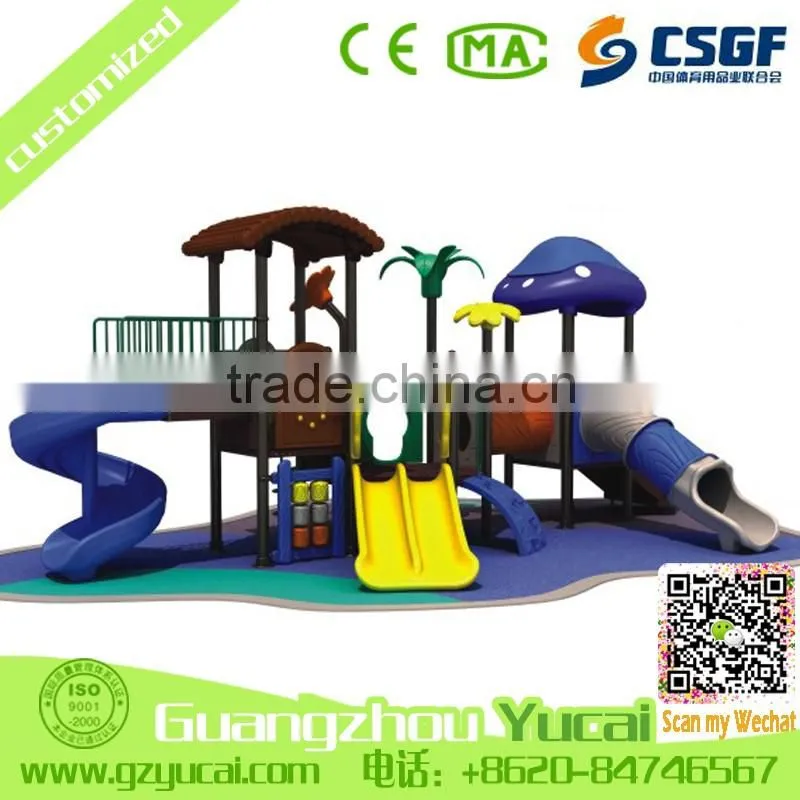used school outdoor playground equipment kids plastic slides for sale