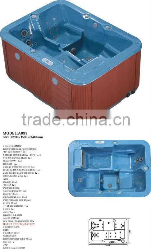European style Balboa spa portable sex massage outdoor spa