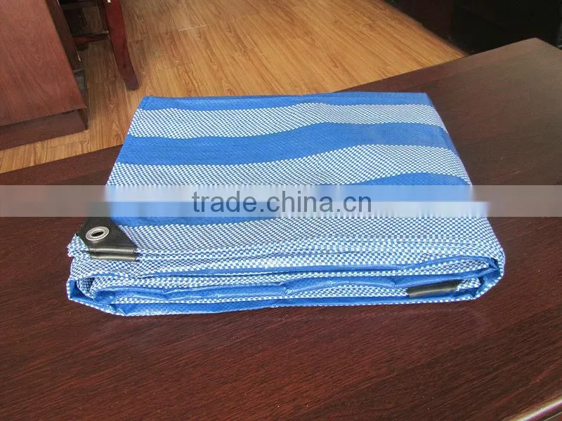 Laminated PP Woven Fabric Strip blue/white new brand