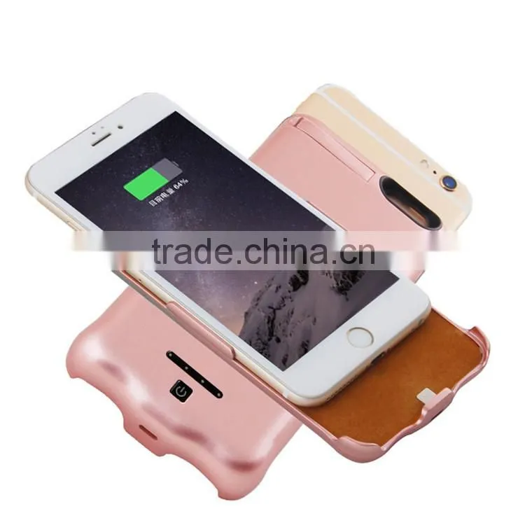 One buttom switch to charge mobile power battery case