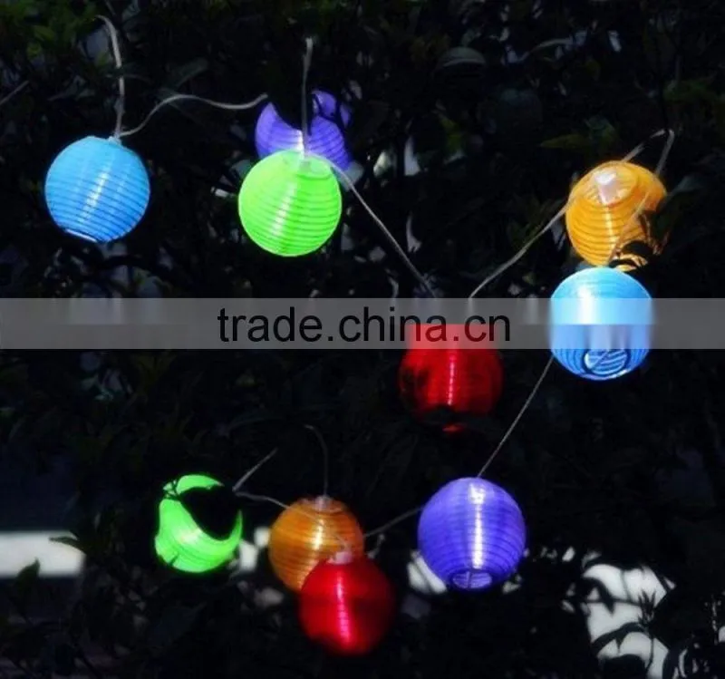 solar nylon lantern hanging lantern string lights