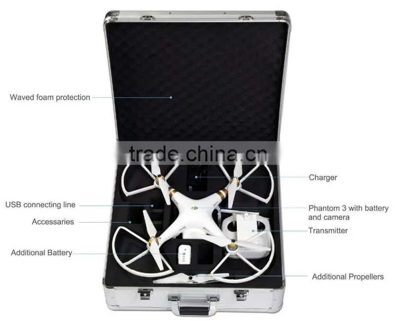 NEW DJI Phantom 3 HardCase designed to fit the Phantom 3 Professional, Advanced, and Standard Edition Drone