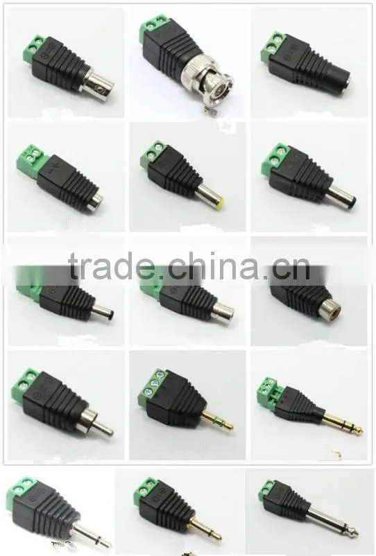 RCA PLUG RCA female plug RCA to 2pin spring connector CAT5 CAT6 Cable to AV Phono Male RCA Connector Jack Plug for CCTV