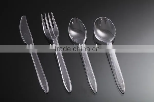 ecofriendly silver tableware plastic knife fork spoon