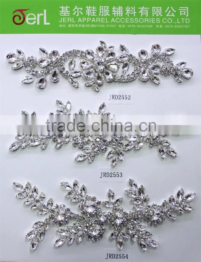 wholesale rhinestone and crystal applique ornaments lace trimming