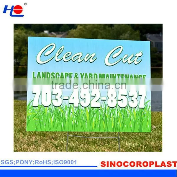 convenient to move and pollution-free polypropylene hollow indoor signboard