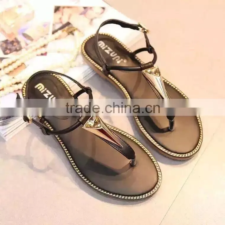 2016 Fashion Flat Sandals Designs For Women Sandal Shoe
