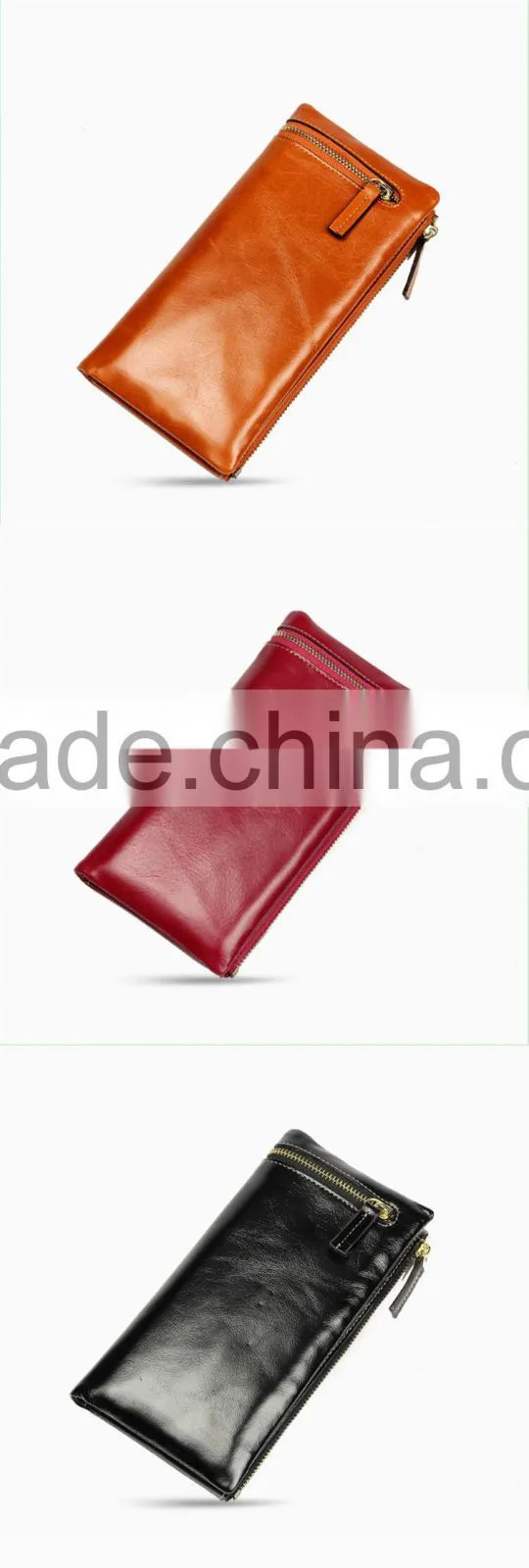 Real leather wallet genuine cowhide leather wallet Wholesale bulk lady leather purse