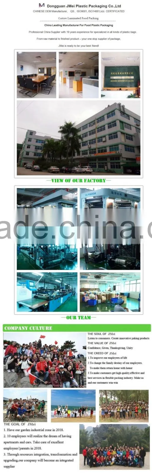 Factory China Food Waterproof Plastic Packaging Bag, Nylon packaging bag for Food