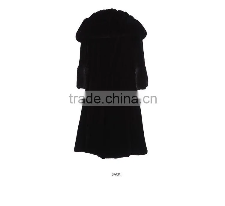 Discout winter long 100% real mink women fur coat for sale