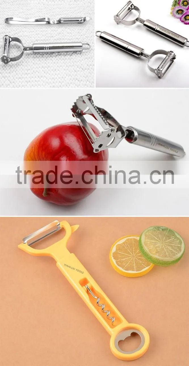 Multifunction vegetables peeler slicer,Colorful stainless steel fruit peeler,Durable Plastic Peeler Kitchen Tool Gadgets factory