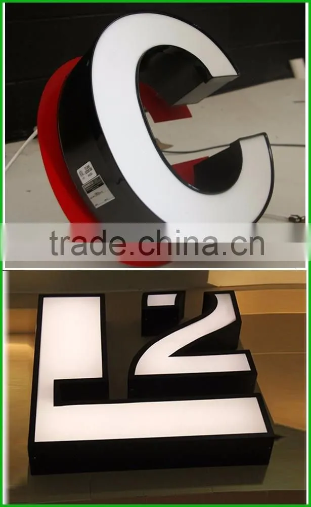 Waterproof Outdoor store front light box sign letters
