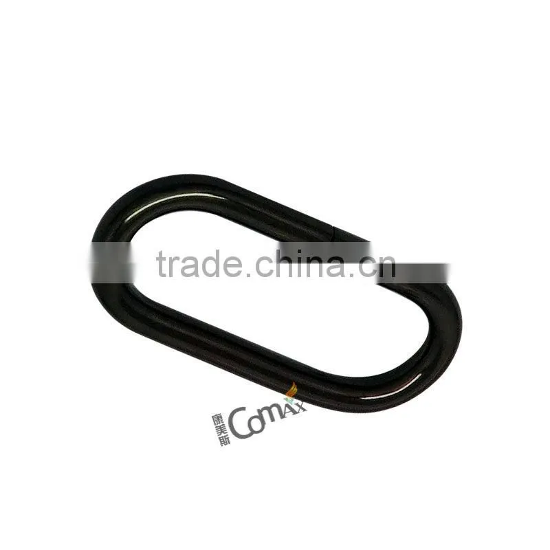 Fashion bag and handbag black metal oval ring