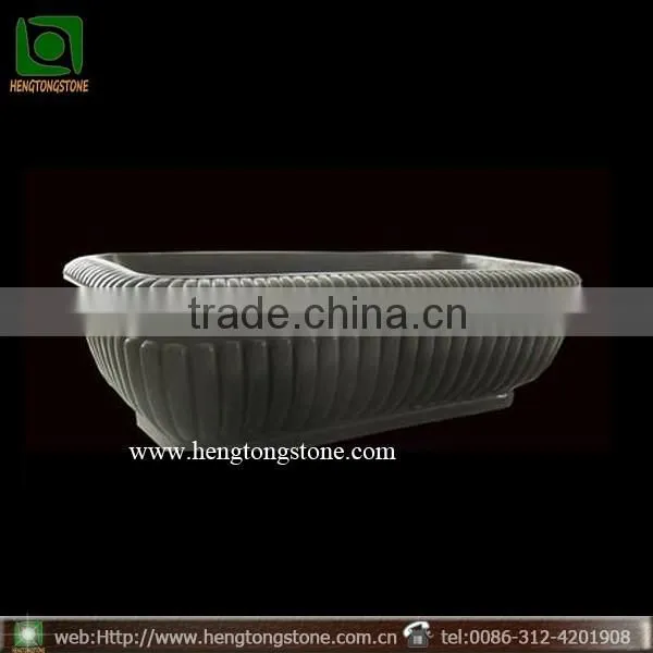 quyang factory supply black natural stone bathtub