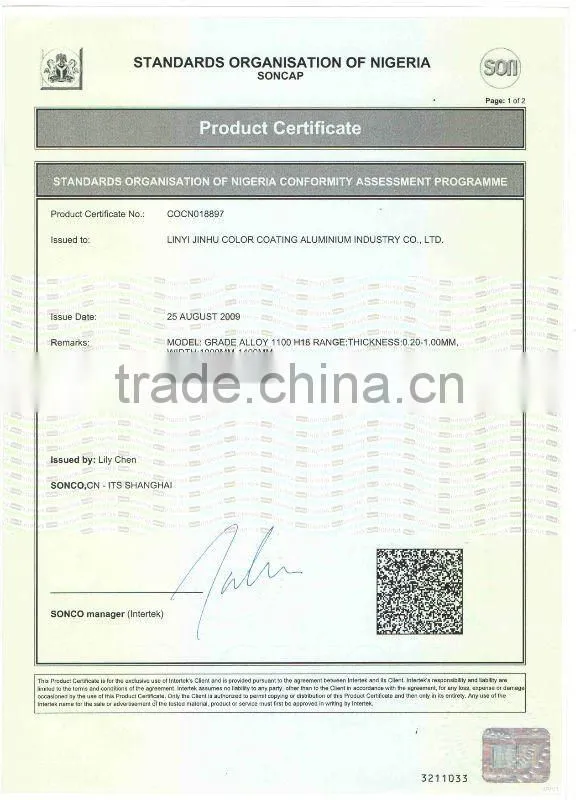 roofing aluminum coil / mill finish / stucco