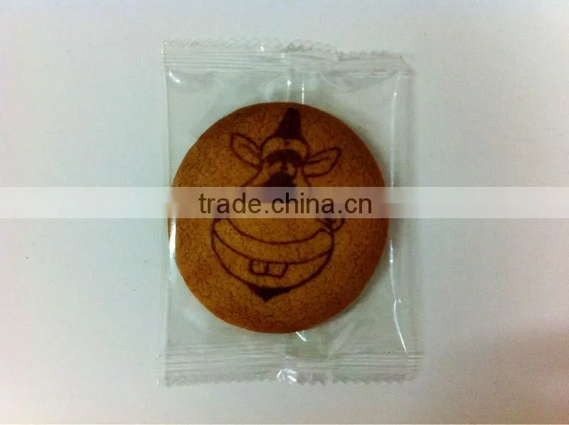 Individual packing with pircture drawing chocolate biscuit