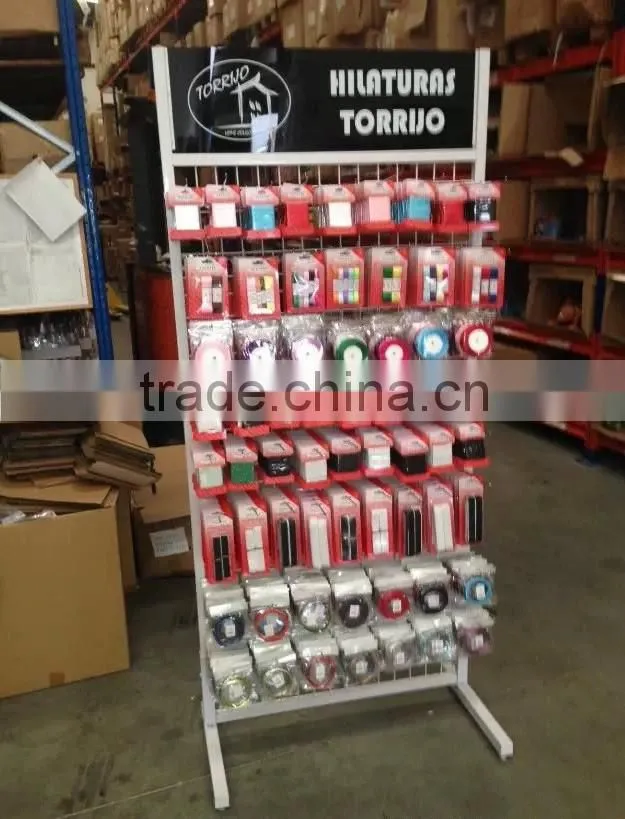 custom retail shop floor standing product hook metal display rack
