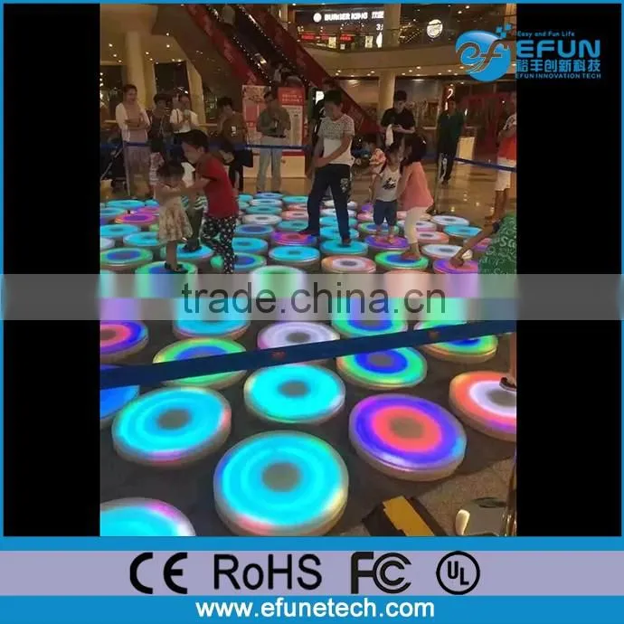 hot 2017 remote control touch sensitive round dance floor interactive floor games for kids