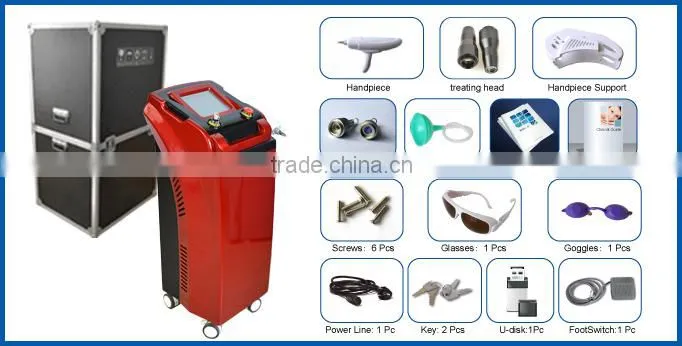 2014 Hottest selling in USA UK Mexico best ND yag laser tattoo removal machine price with 532&1064&1320nm