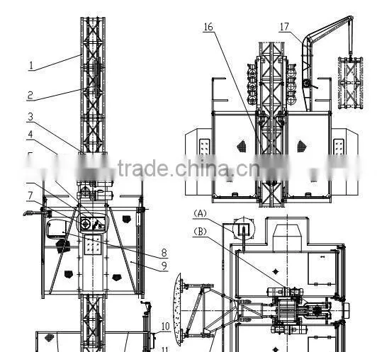 elevator gear traction machine