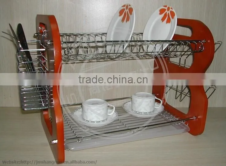 Mental Wire 8-shaped Utensil Drying Rack with plastic holder