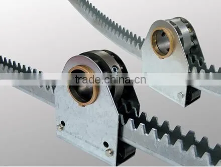 Pinion and rack system gear and rack