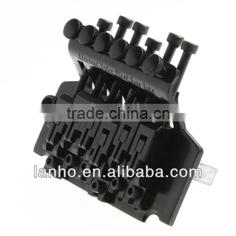 Black Guitar Tremolo Bridge Double Locking Systyem Floyd Rose Lic