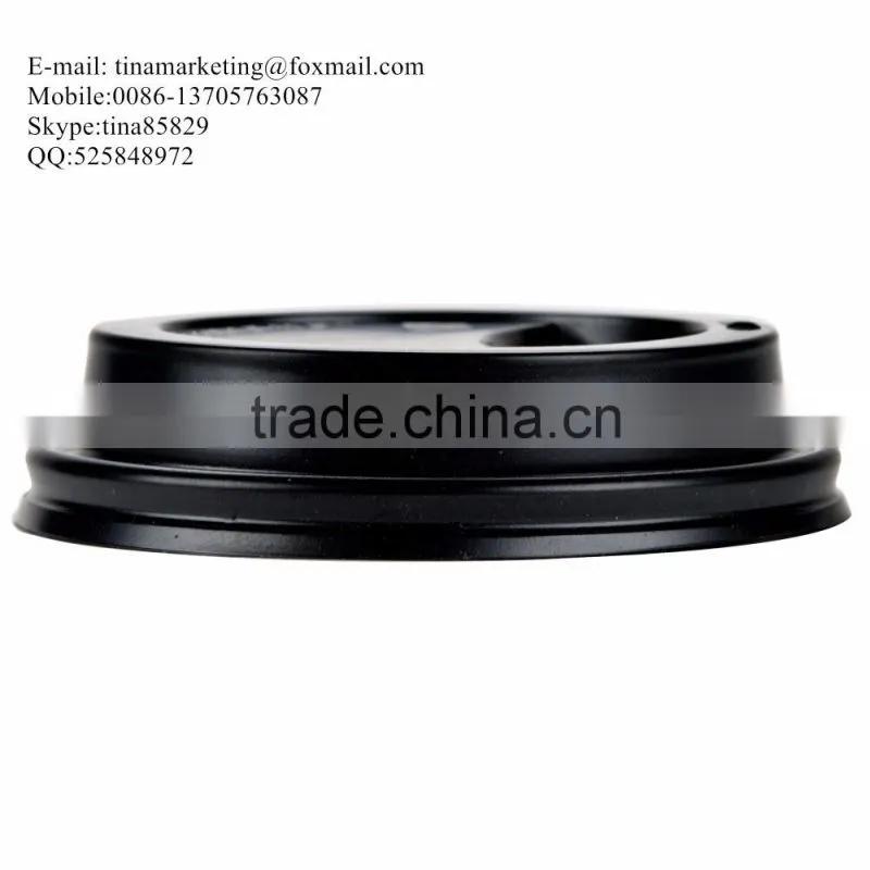 Choice 10, 12, 16, and 20 oz. Black Hot Paper Cup Travel Lid/ Plastic Coffee Cup Lid