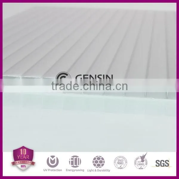 4mm/6mm Translucent Double Skin Polycarbonate Hollow Sheet 100% Makrolon PC Resin UV Protector 2100mm x 5800mm/6000mm/11800mm