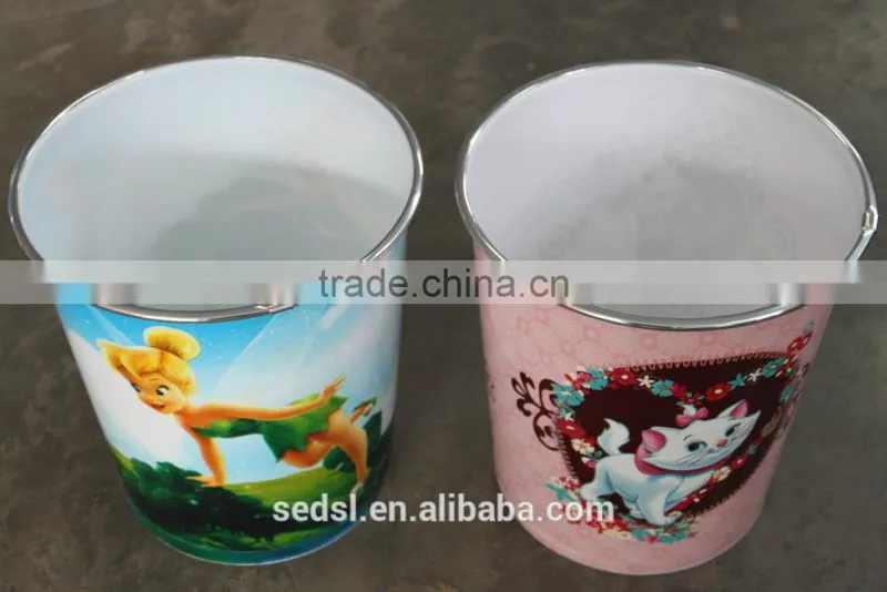 PP material Home use colorful cartoon waste bin